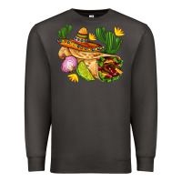 Smoke burrito  with sombrero and union with cactus Premium Sweatshirt - AdoDesignShop