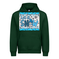 Forest Green let it snow Urban Hoodie - JahusDesignShop