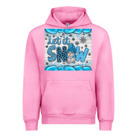 Fuchsia Pink let it snow Urban Hoodie - JahusDesignShop