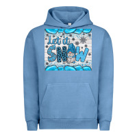 Pigment Pebble Blue let it snow Urban Hoodie - JahusDesignShop