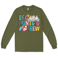 Army Green Egg Hunting Crew easter Day Long Sleeve Tee - BundleAndBundleShop