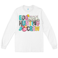 White Egg Hunting Crew easter Day Long Sleeve Tee - BundleAndBundleShop