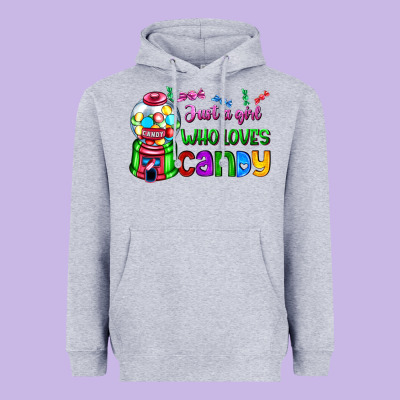 Just A Girl Who Loves Candy Heavyweight Hoodie Designed By Adodesignshop