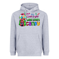 Heather Grey just a girl who loves candy Heavyweight Hoodie - AdoDesignShop