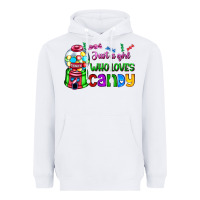 White just a girl who loves candy Heavyweight Hoodie - AdoDesignShop