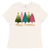 Bone merry christmas trees Ladies Tee - CowGirlArtShop