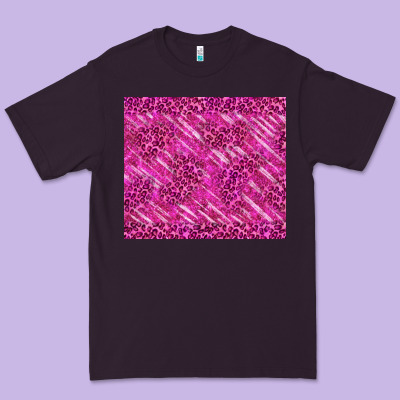 Pink Glitter With Leopard Pattern Premium Tee Designed By Tumblerdesignbyshophia
