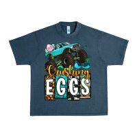 Midnight Navy Easter Day Monster truck crushing eggs Urban Heavy Tee - OliviaCreatesArt