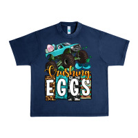 Navy Easter Day Monster truck crushing eggs Urban Heavy Tee - OliviaCreatesArt