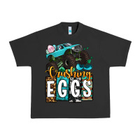 Pigment Black Easter Day Monster truck crushing eggs Urban Heavy Tee - OliviaCreatesArt
