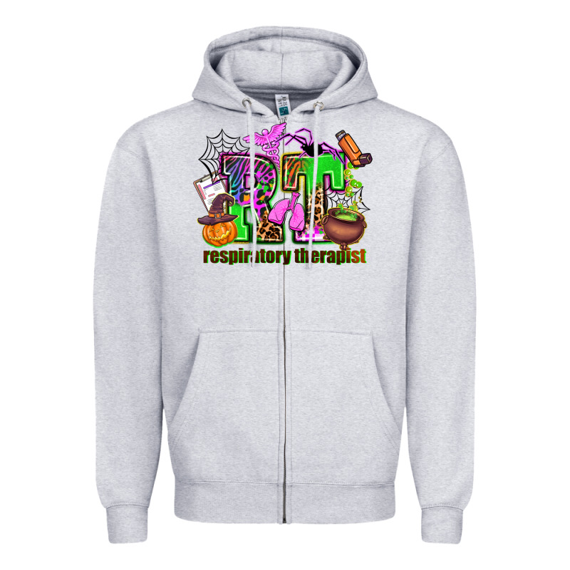 Rt Respiratory Therapist Zipper Hoodie by AdoDesignShop | Teevron