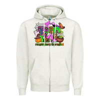 Oatmeal Heather rt respiratory therapist Zipper Hoodie - AdoDesignShop