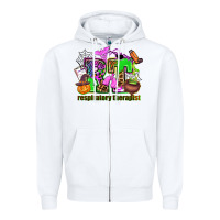 White rt respiratory therapist Zipper Hoodie - AdoDesignShop