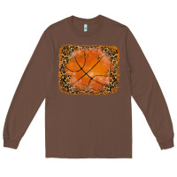 Chestnut glitter leopard basketball background Long Sleeve Tee - RanaPortraitStore