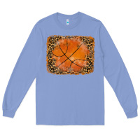 Colony Blue glitter leopard basketball background Long Sleeve Tee - RanaPortraitStore