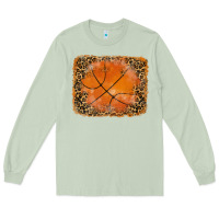 Matcha glitter leopard basketball background Long Sleeve Tee - RanaPortraitStore