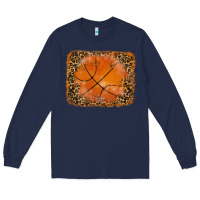 Navy glitter leopard basketball background Long Sleeve Tee - RanaPortraitStore