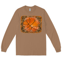 Toasted Coconut glitter leopard basketball background Long Sleeve Tee - RanaPortraitStore