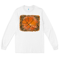 White glitter leopard basketball background Long Sleeve Tee - RanaPortraitStore