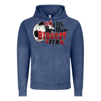 Vintage Denim little brother biggest fan soccer Vintage Hoodie - FaDigitalArtStudio