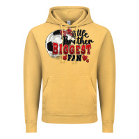 Vintage Mustard little brother biggest fan soccer Vintage Hoodie - FaDigitalArtStudio