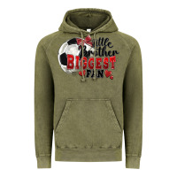 Vintage Olive little brother biggest fan soccer Vintage Hoodie - FaDigitalArtStudio