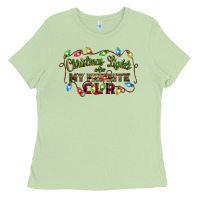 Matcha christmas lights are my favorite color Ladies Tee - CowGirlArtShop
