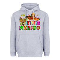 Heather Grey viva mexico Heavyweight Hoodie - AdoDesignShop