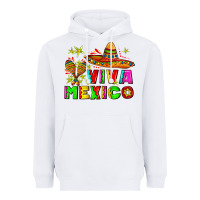 White viva mexico Heavyweight Hoodie - AdoDesignShop