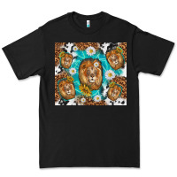 Black lion with leopard and cowhide pattern Premium Tee - TumblerDesignByShophia