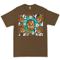 Cacao lion with leopard and cowhide pattern Premium Tee - TumblerDesignByShophia