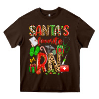 Chocolate Brown santa's favorite RN Heavy Core Tee - texasbilliewilder