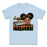 Dusty Blue i am melanin princess black peekaboo Classic Tee - CowGirlArtShop