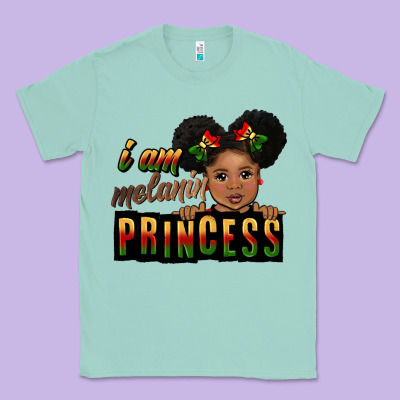 I Am Melanin Princess Black Peekaboo Classic Tee Designed By Cowgirlartshop