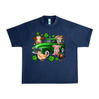 Navy St. Patrick's farm animal truck Urban Heavy Tee - OliviaCreatesArt