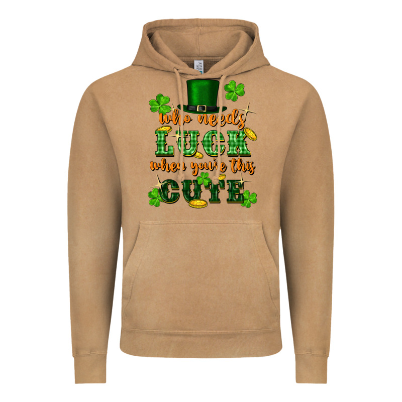 Who Needs Luck When Youre This Cute St Patricks Vintage Hoodie by FaDigitalArtStudio | Teevron