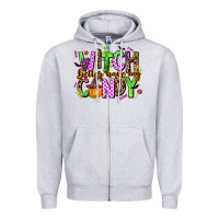 Heather Grey witch better have my candy Zipper Hoodie - AdoDesignShop