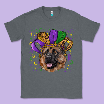 Mardi Gras Hat German Shepherd Classic Tee Designed By Ranaportraitstore