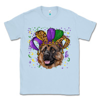 Dusty Blue Mardi gras hat german shepherd Classic Tee - RanaPortraitStore