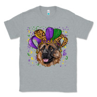 Heather Grey Mardi gras hat german shepherd Classic Tee - RanaPortraitStore