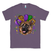 Lavender Mardi gras hat german shepherd Classic Tee - RanaPortraitStore