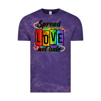 Cloud Purple spread love not hate Vintage Tee - OliviaCreatesArt