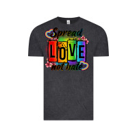 Vintage Black spread love not hate Vintage Tee - OliviaCreatesArt