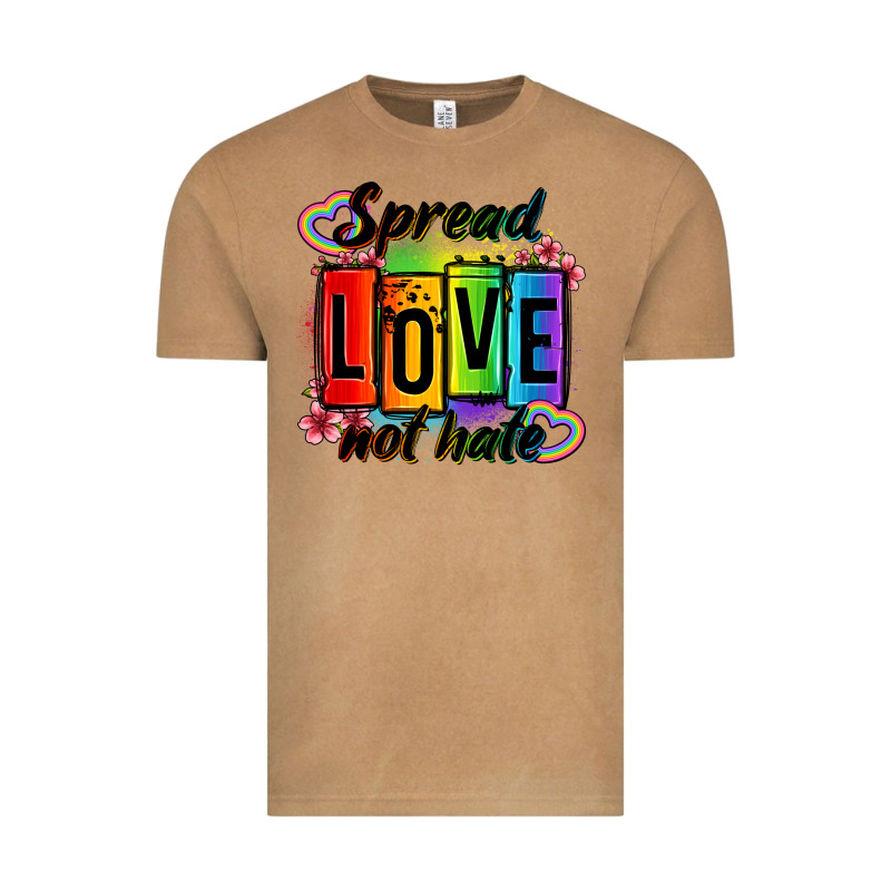 Spread Love Not Hate Vintage Tee by OliviaCreatesArt | Teevron