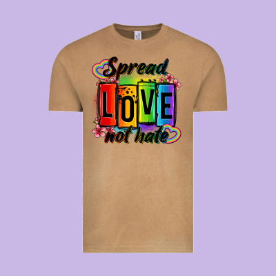 Spread Love Not Hate Vintage Tee Designed By Oliviacreatesart