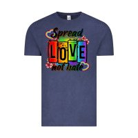 Vintage Denim spread love not hate Vintage Tee - OliviaCreatesArt