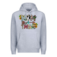 Heather Grey mom of twins Premium Hoodie - CowhideDigitalArt