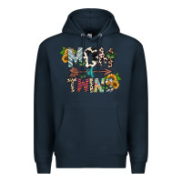 Navy mom of twins Premium Hoodie - CowhideDigitalArt