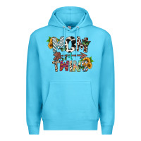 Ocean Blue mom of twins Premium Hoodie - CowhideDigitalArt