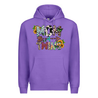 Purple mom of twins Premium Hoodie - CowhideDigitalArt